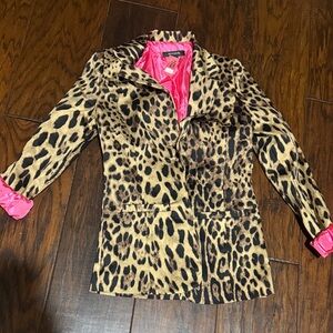 Better Be Leopard Print Blazer with Pink Accents